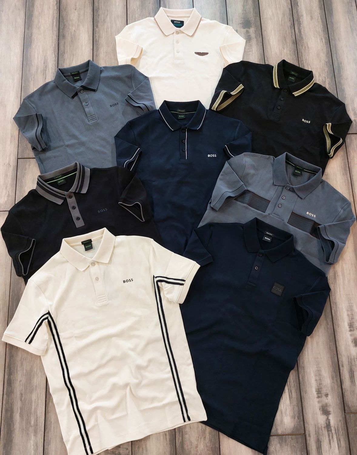 ​BOSS Premium Quality Collar Neck Half Sleeve Men&#39;s T-shirt - 68 Pc