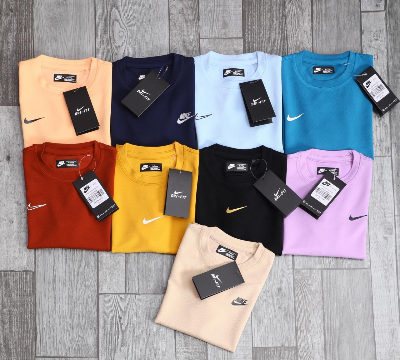 NIKE Premium Quality ( UNISEX ) Boy&#39;s &amp; Girl&#39;s Sports Wear Lycra Round Neck Half Sleeve Kid&#39;s T-shirt - 55 Pc