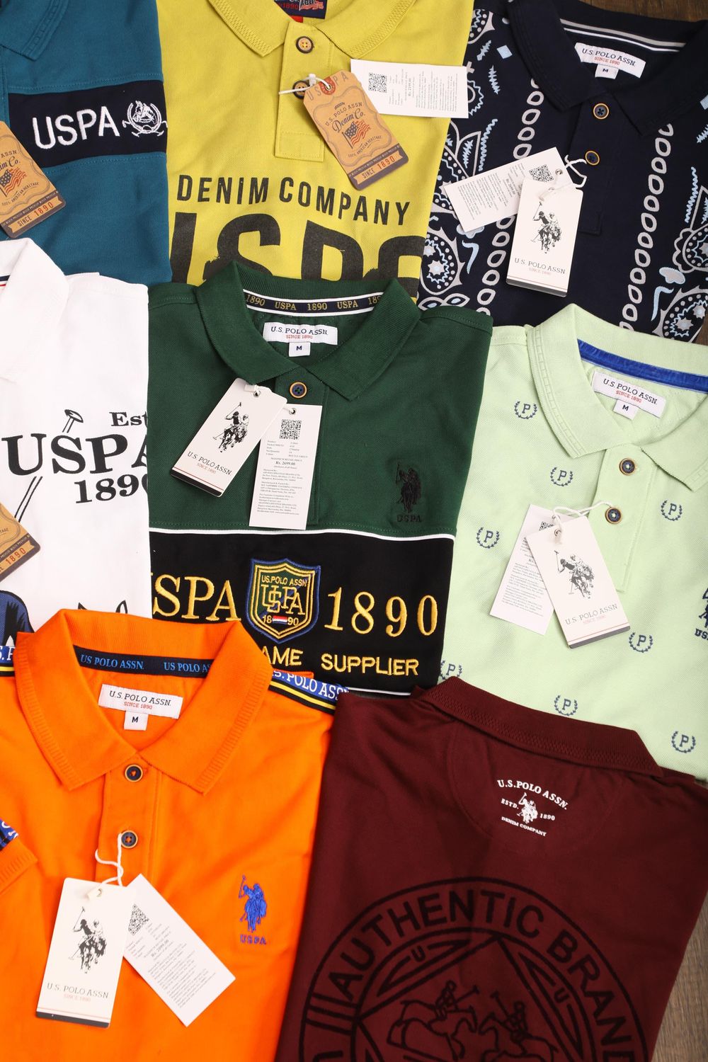 ​USPA Premium Quality Cotton Collar Neck Half Sleeve Man&#39;s Polo T-shirt - 80 Pc