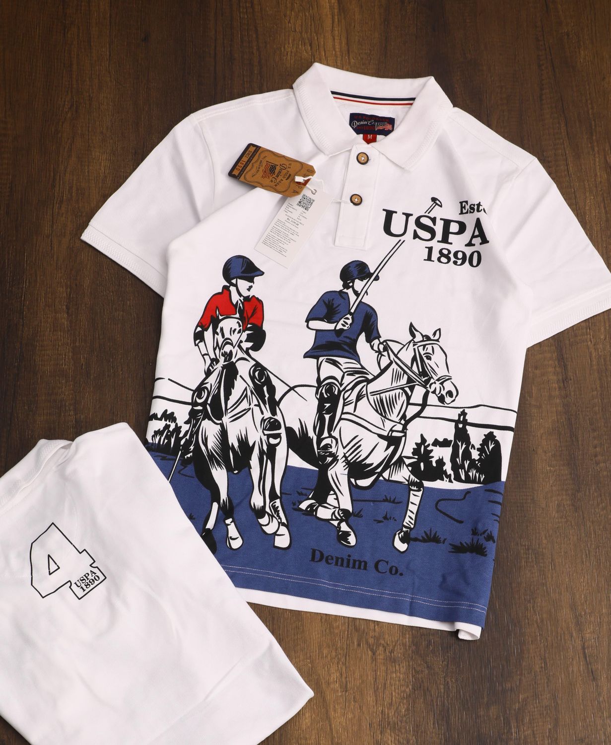 ​Us Polo Assn Premium Quality Cotton Collar Neck Half Sleeve Man&#39;s Polo T-shirt - 80 Pc