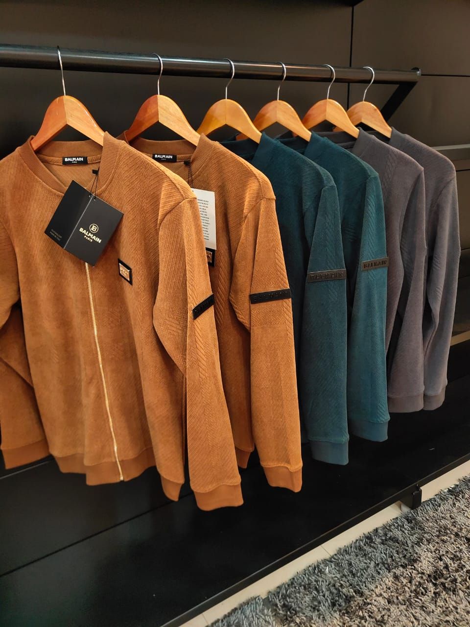 BALMAIN Premium Quality Bamboo Cotton Full Sleeve Men&#39;s Zipper Jacket - 28 Pc