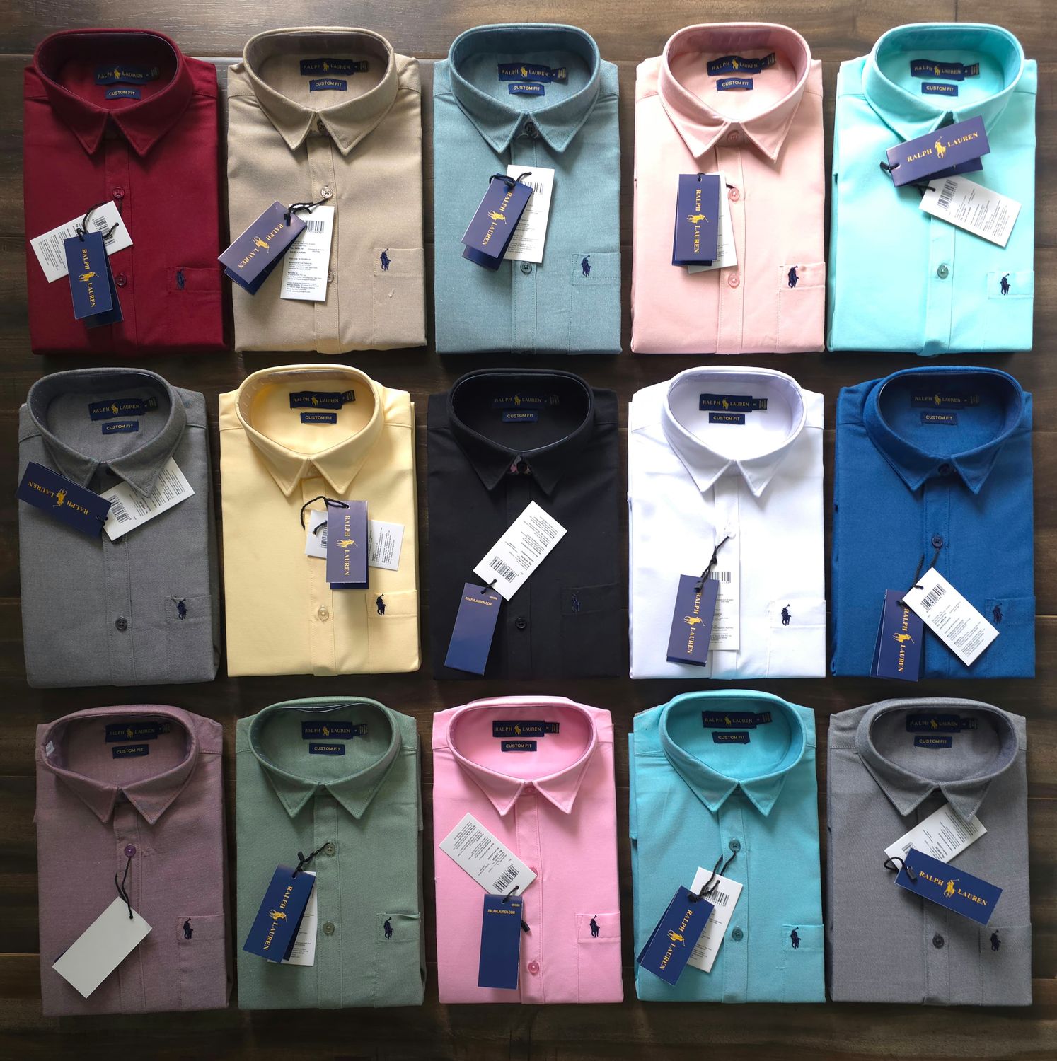 ​RL POLO Premium Quality Cotton Collar Neck Full Sleeve Men&#39;s Shirt - 59 Pc
