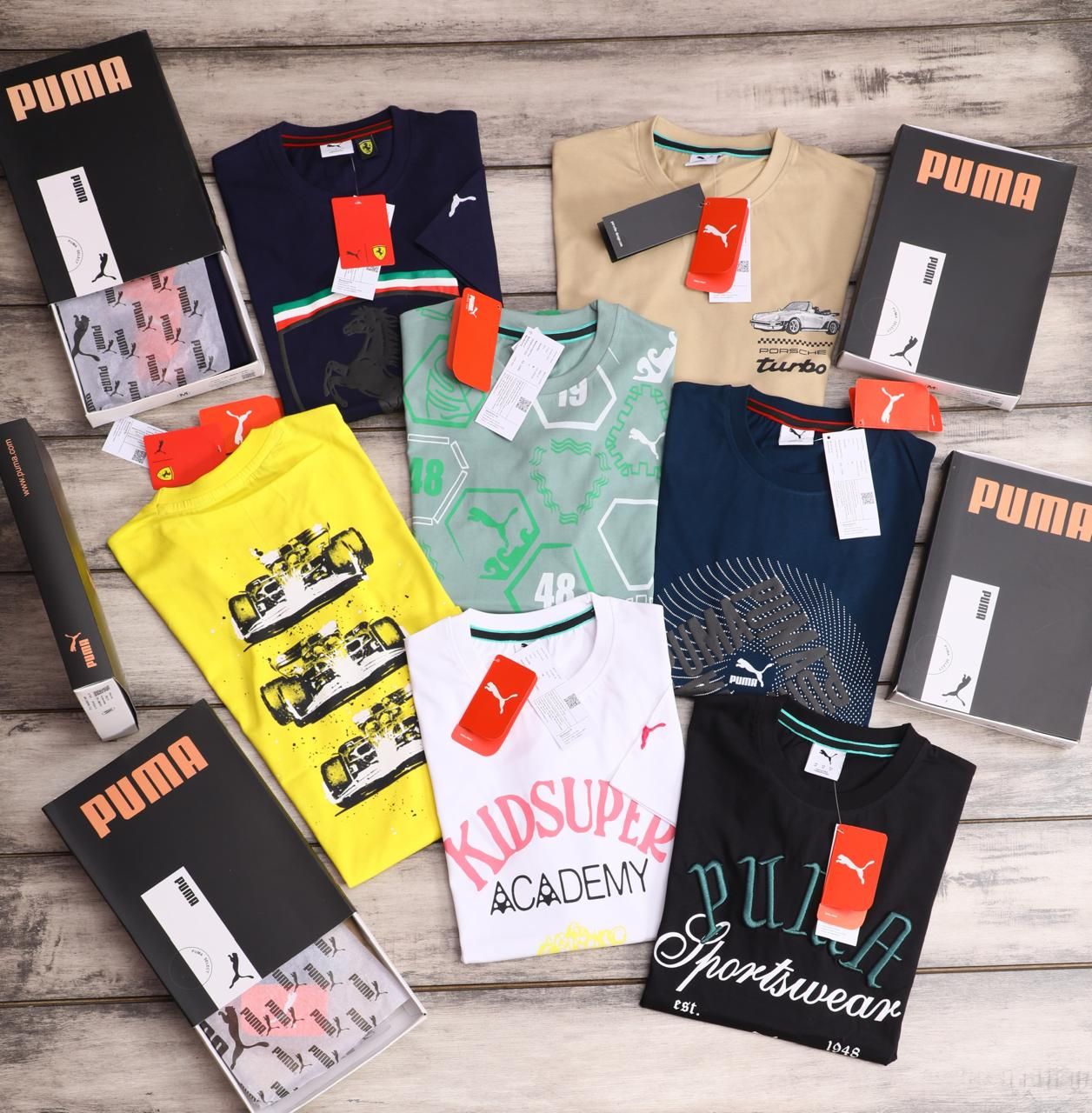 ​Puma Premium Quality Cotton Round Neck Half Sleeve Men&#39;s T-shirt - 47 Pc