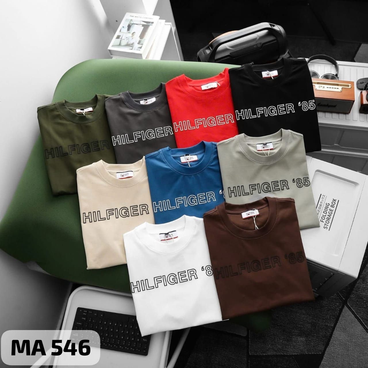 TOMMY HILFIGER Premium Quality Cotton Round Neck Half Sleeve Men&#39;s T-shirt - 40 Pc