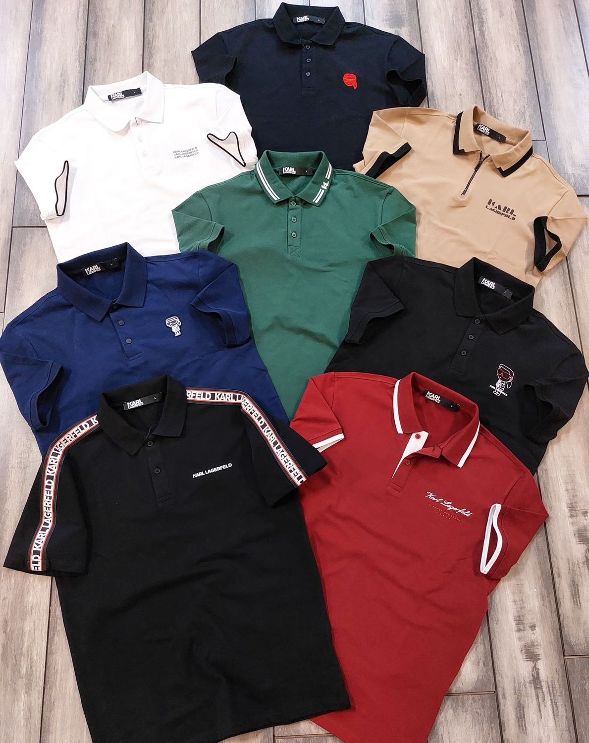 Karl Lagerfeld Premium Quality Collar Neck Half Sleeve Men&#39;s Polo T-shirt - 60 Pc