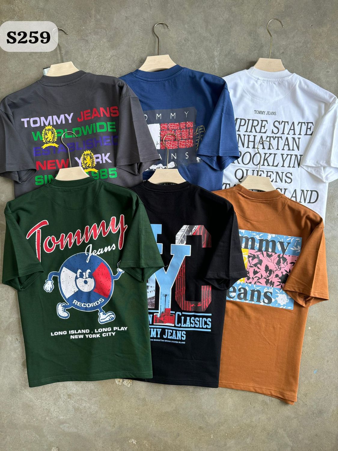 Tommy jeans Premium Quality Cotton Oversized Drop-shoulder Crew Neck Half Sleeve Men&#39;s T-shirt - 54 Pc