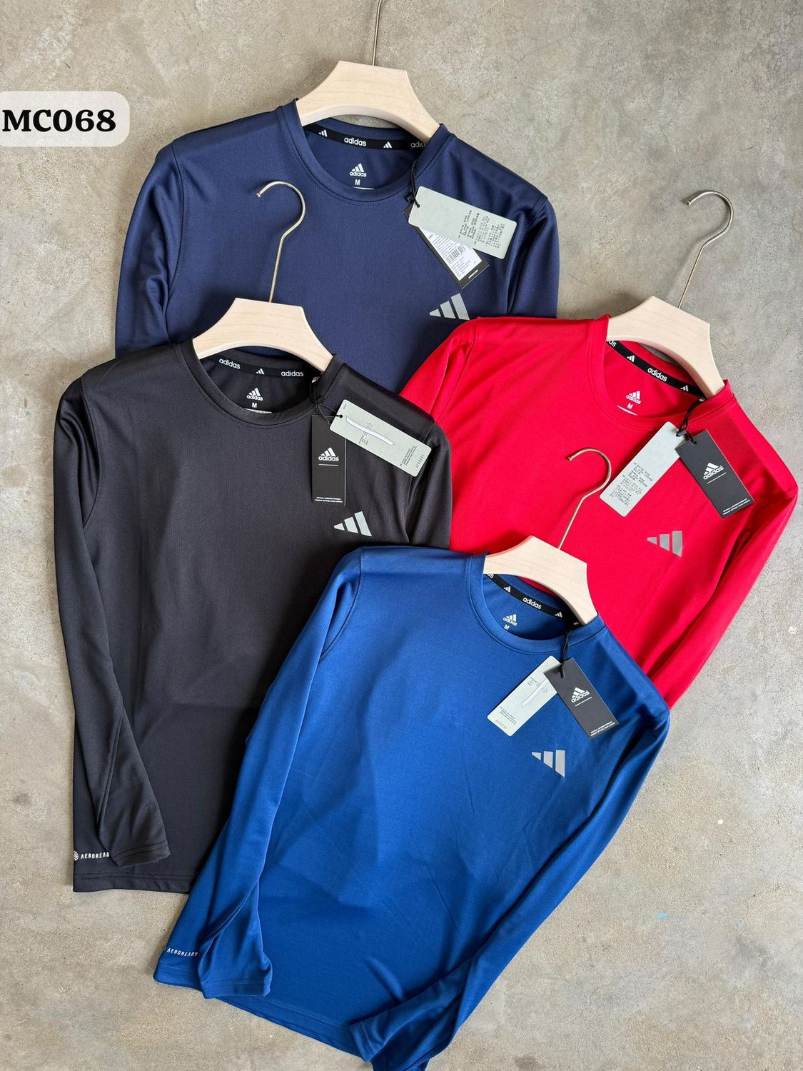 Adidas Premium Quality Active Wear Dri-Fit Crew Neck Full Sleeve Men&#39;s T-shirt - 40 Pc