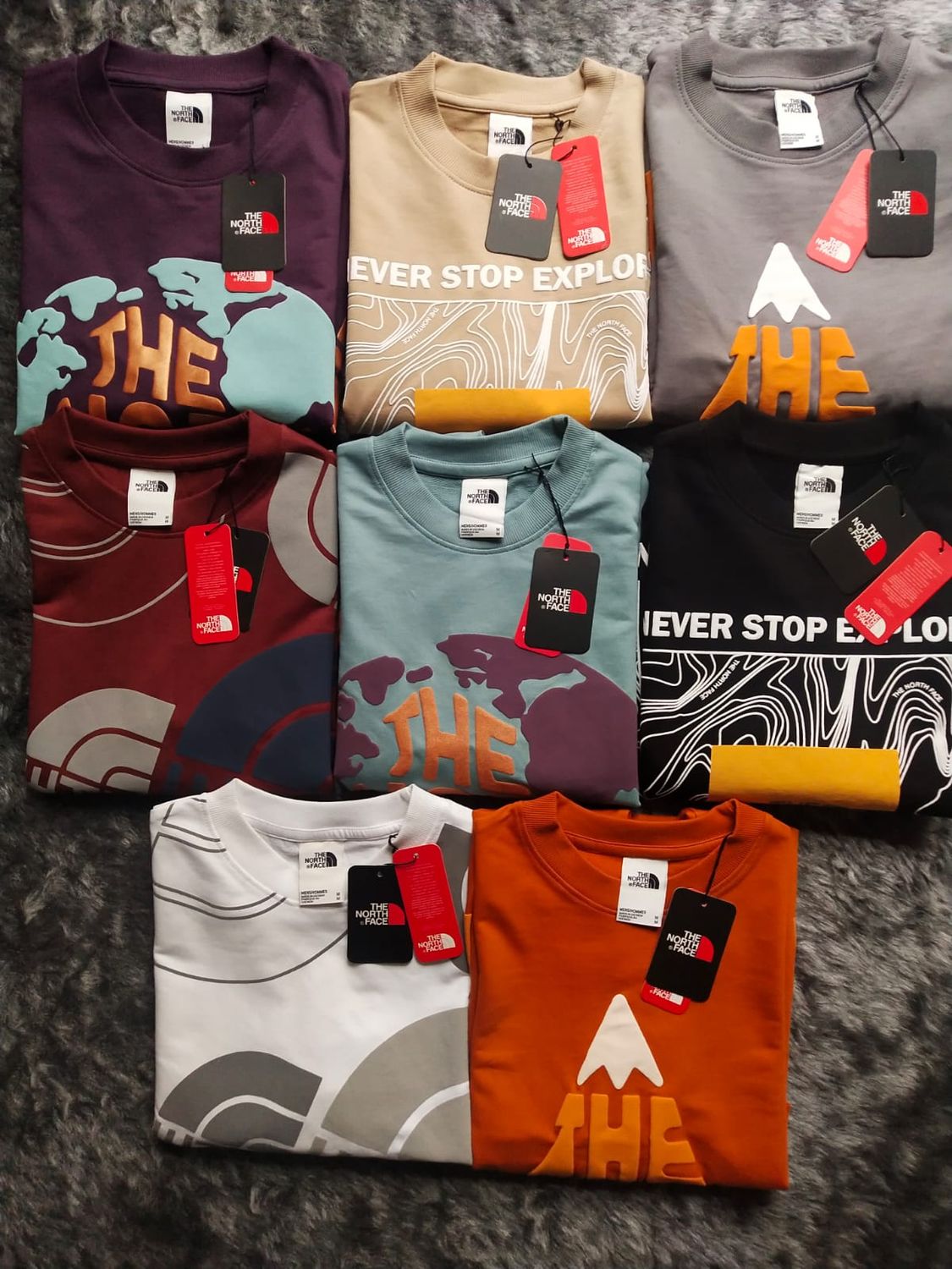 THE NORTH FACE Premium Quality Cotton Oversized Dropshoulder  Round Neck Half Sleeve Men&#39;s T-shirt - 35 Pc