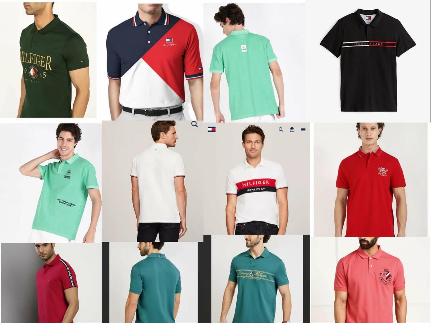 ​TOMMY Premium Quality Collar Neck Half Sleeve Men&#39;s T-shirt - 70 Pc