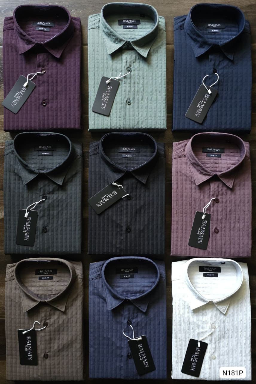 BALMAIN Premium Quality Full Sleeve Men&#39;s   Shirt - 37 Pc