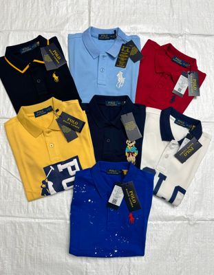 Ralph Lauren Premium Quality Kids Collar Neck Half Sleeve Kids Polo T-shirt  -55 pc
