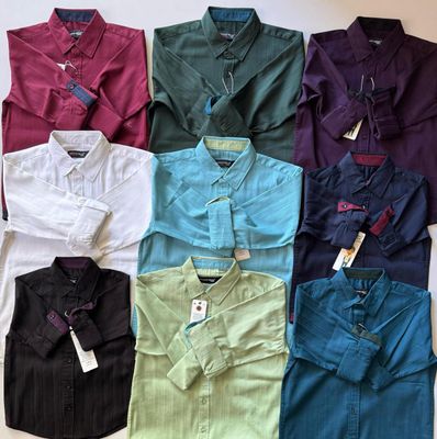 Distance Denim Premium Quality Cotton Kids Casual Lycra Shirt  - 60 Pc