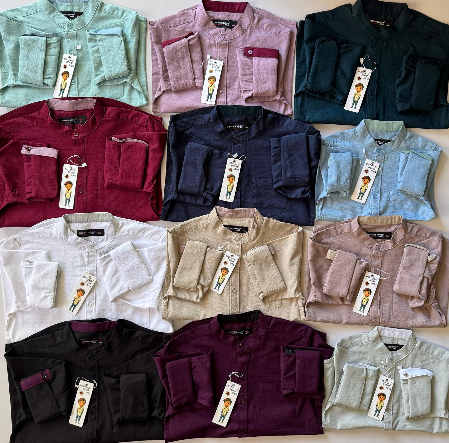 DISTANCE DENIM KIDS 100% COTTON SHIRT -82 PC