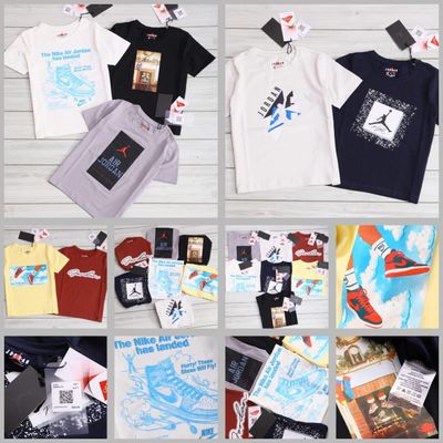 ​Jordan Premium Quality crew Neck Half Sleeve Boys Kids T-shirt - 57 Pc