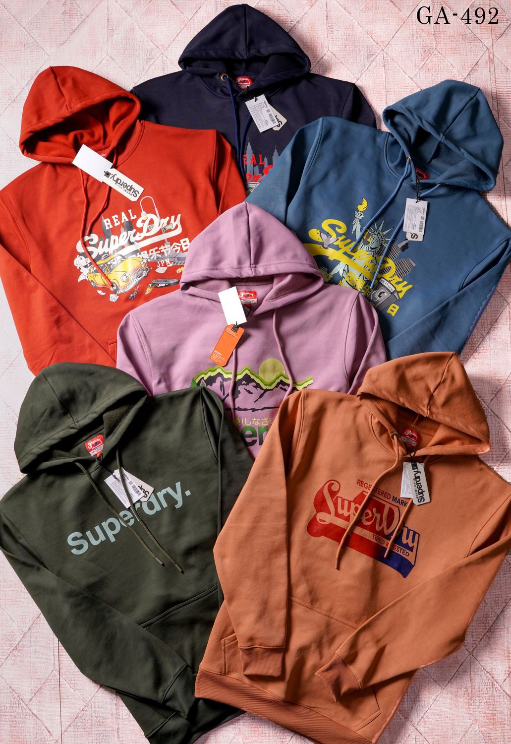 SUPERDRY Premium Quality Winter Full Sleeve Men&#39;s Hoodies - 26 Pc