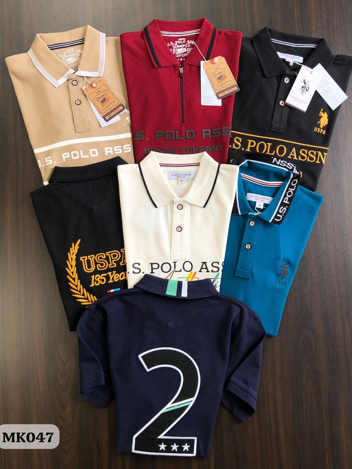 Uspolo Assn Premium Quality Cotton Collar Neck Half Sleeve Men&#39;s Polo T-shirt - 62 Pc