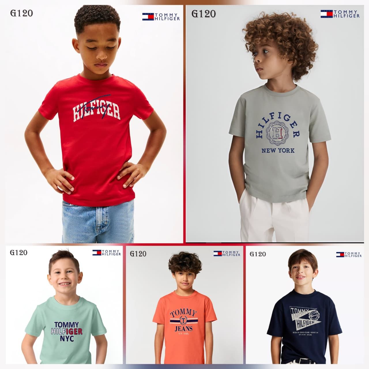TOMMY  Premium Quality Cotton Boy&#39;s Crew Neck Half Sleeve Kid&#39;s T-shirt - 52 Pc