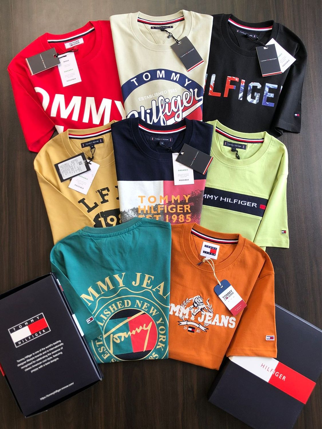 Tommy Hilfiger Premium Quality Cotton Crew Neck Half Sleeve Men&#39;s T-shirt - 37 Pc