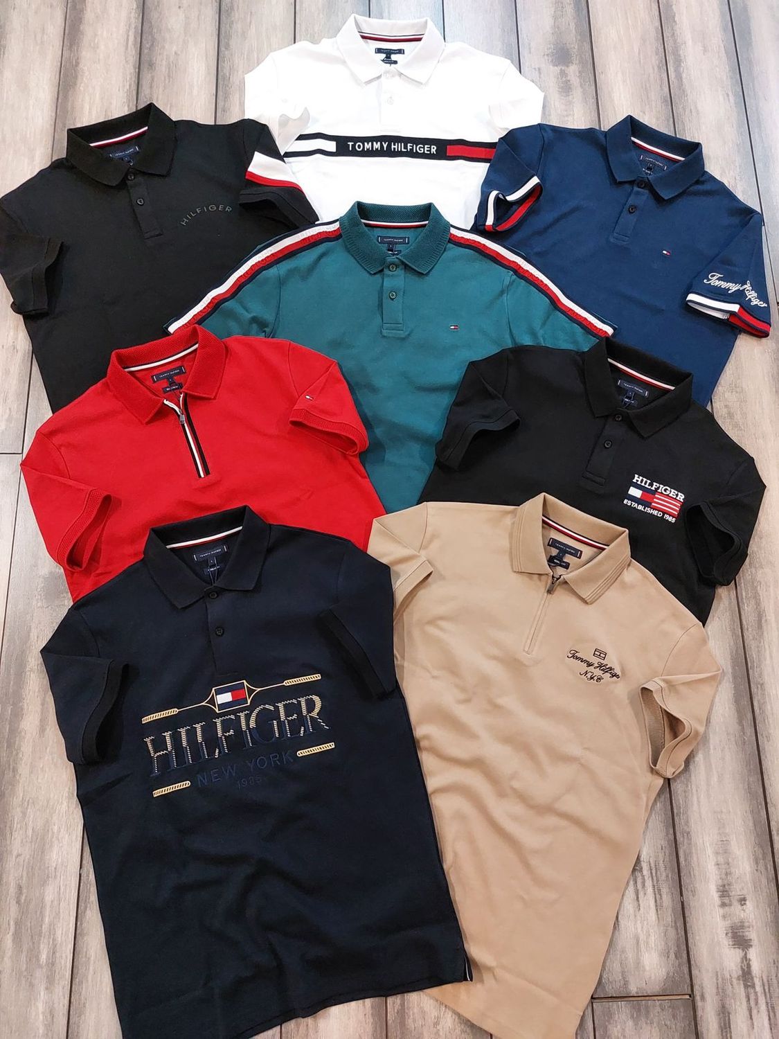 ​Tommy Premium Quality Collar Neck Half Sleeve Men&#39;s T-shirt - 68 Pc