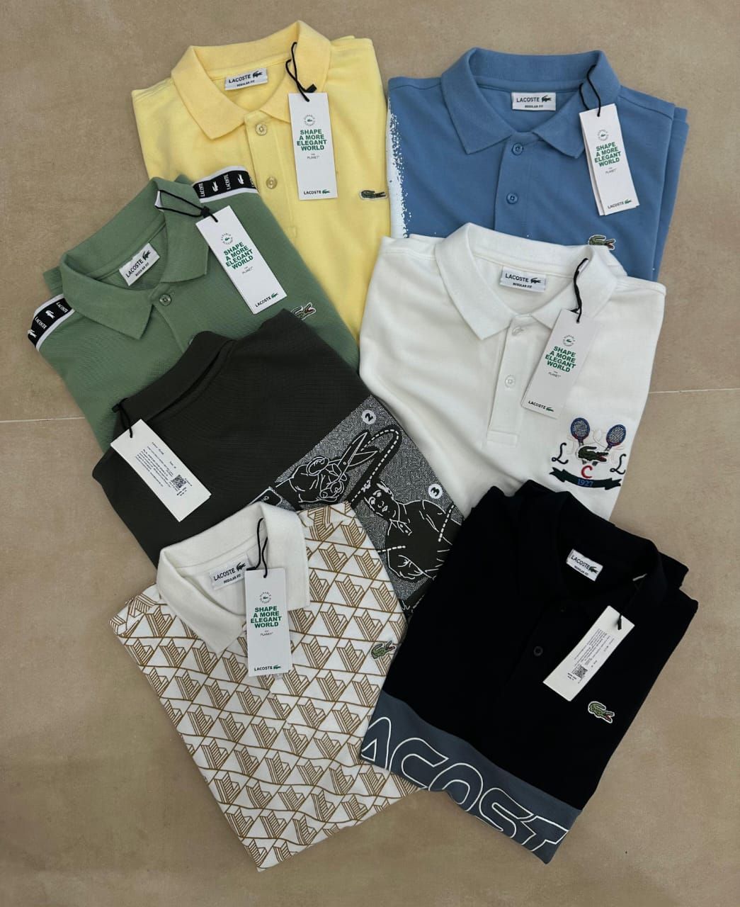 Men&#39;s Branded Collar Neck Half Sleeve Men&#39;s T-shirt - 61 Pc