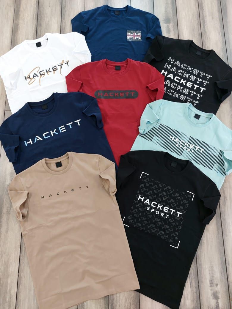 ​Hackett Premium Quality Cotton Round Neck Half Sleeve Men&#39;s T-shirt - 68 Pc