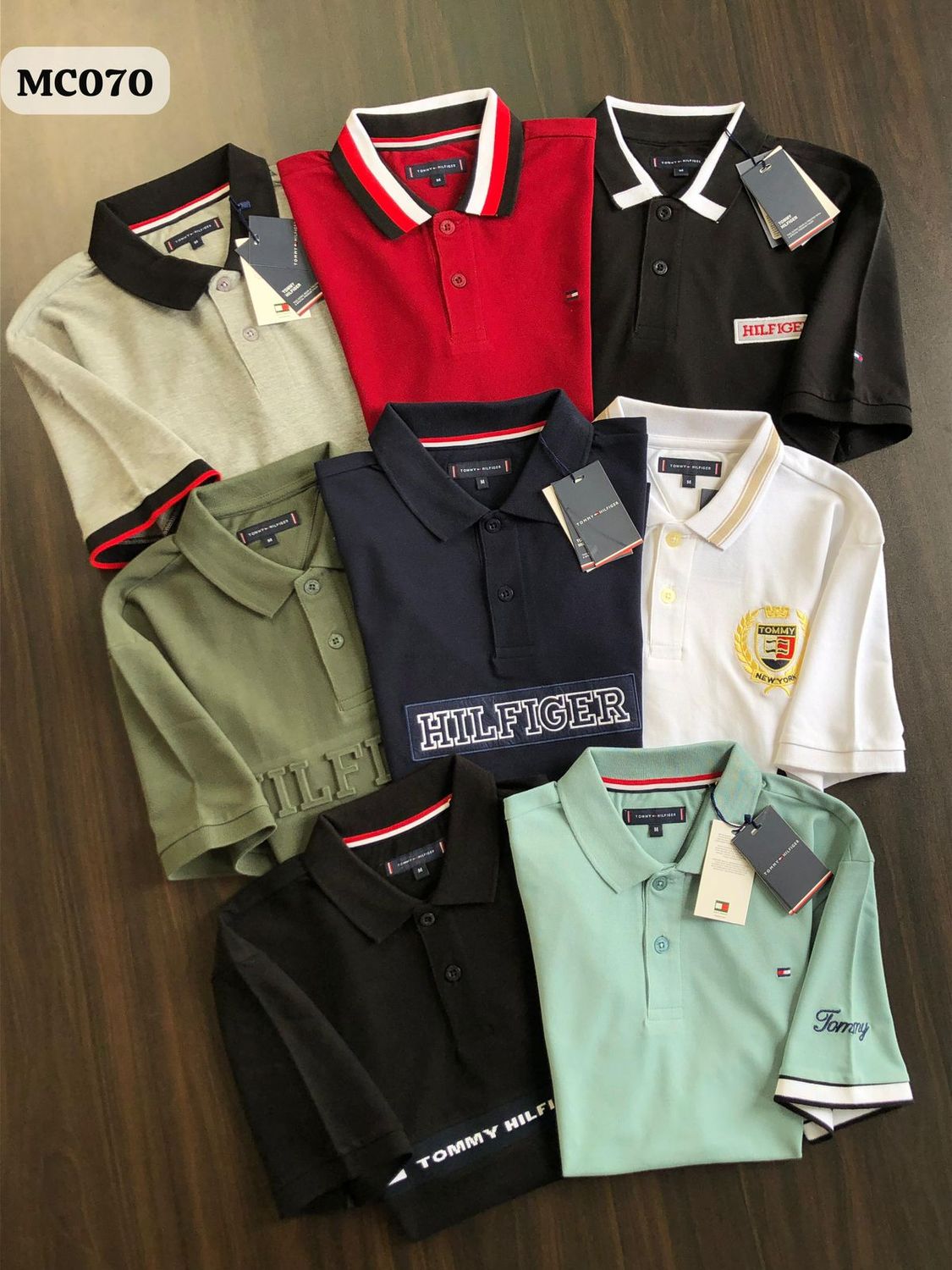 Tommy Hilfiger Premium Quality Collar Neck Half Sleeve Men&#39;s T-shirt - 70 Pc