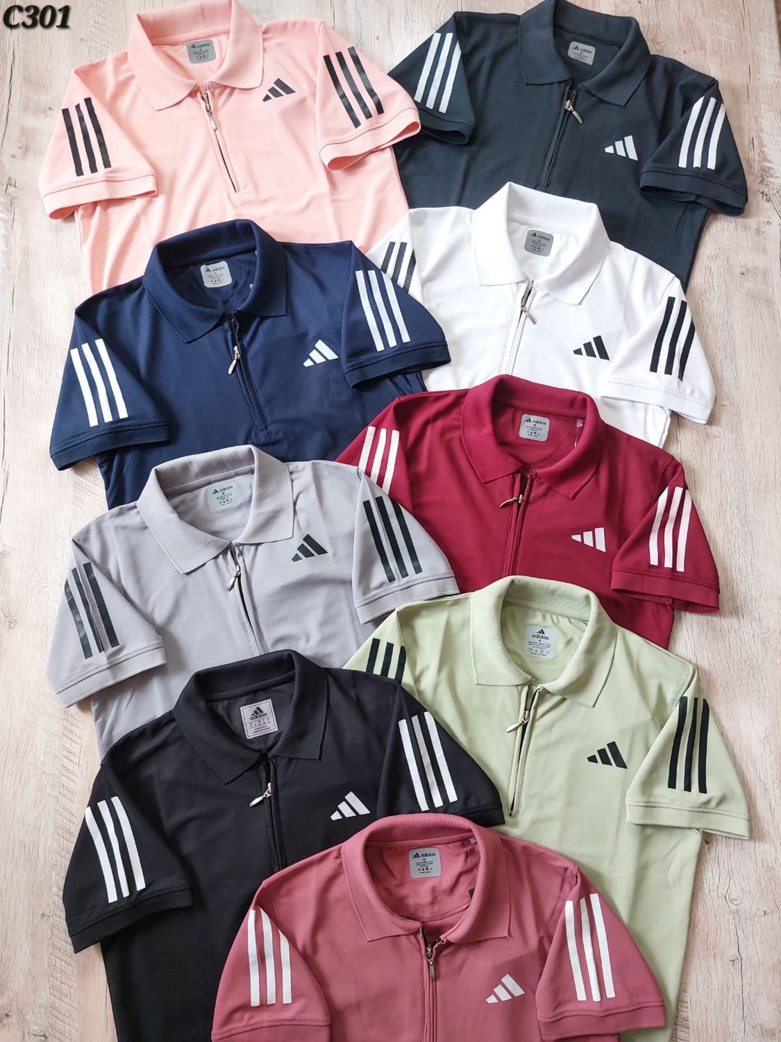 ADIDAS Premium Quality Collar Neck Half Sleeve Men&#39;s T-shirt - 40 Pc