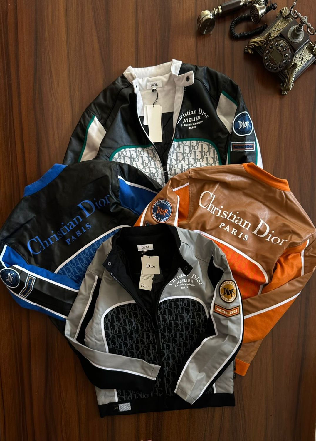 ​Dior Varsity Pemium Quality Full Sleeve Zipper Men&#39;s  jackets - 16 Pc