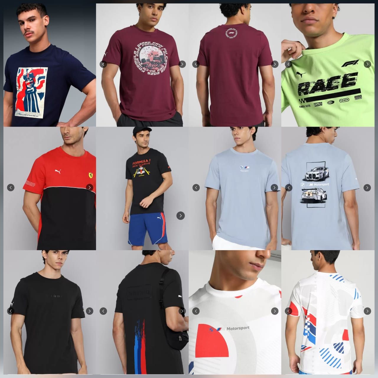 PUMA Premium Quality Crew Neck Half Sleeve Men&#39;s T-shirt - 36 Pc