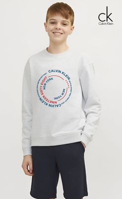 Calvin Klein Premium Quality Round Neck Full Sleeve Kids Sweatshirt - 56 Pc