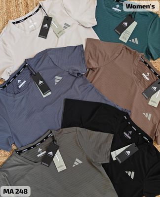 ADIDAS Premium Quality Active Wear Round Neck Half Sleeve Women&#39;s T-shirt - 68 Pc