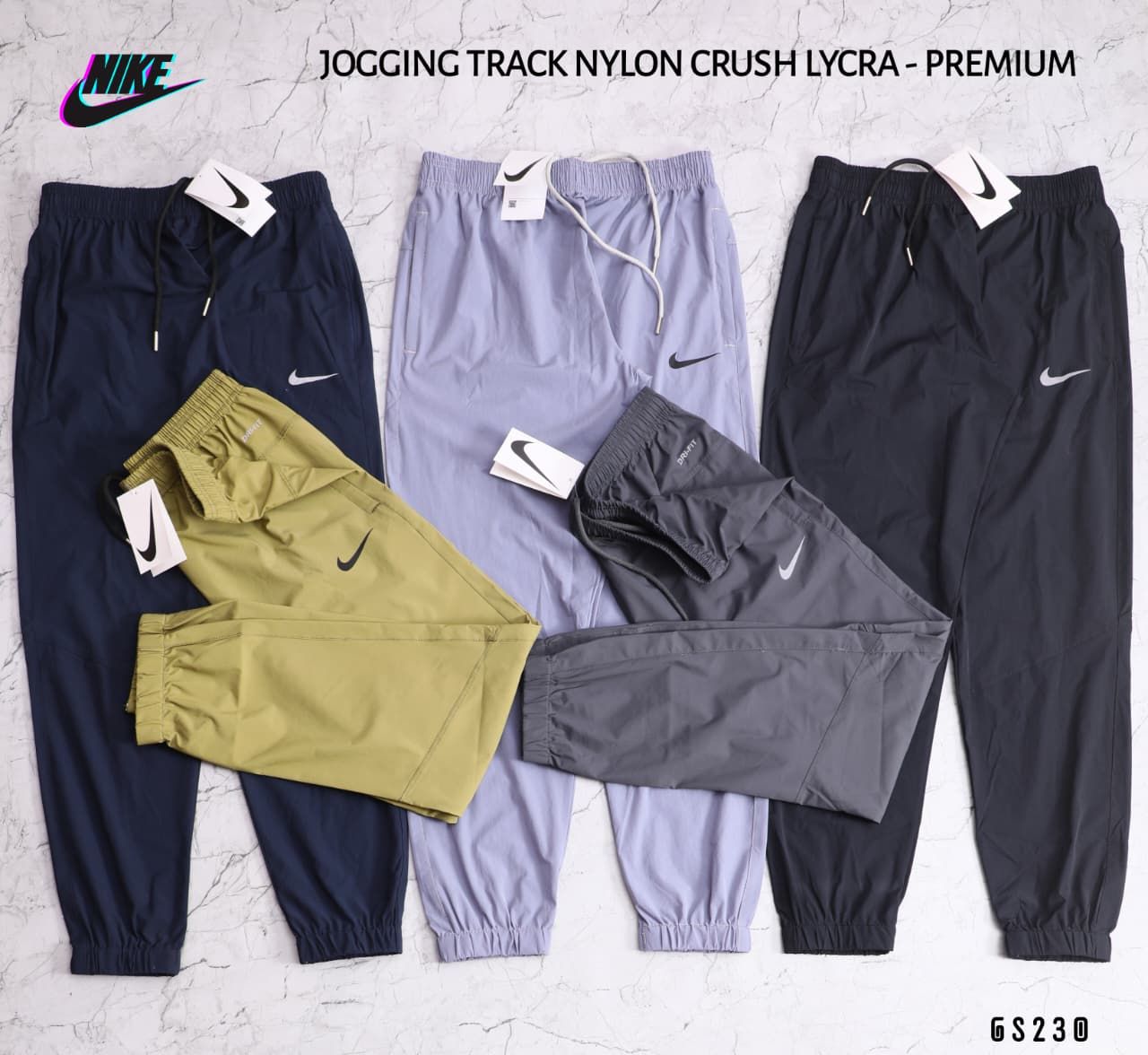 ​NIKE Premium Quality Unisex nylon crush  lycra joggers - 40 Pc