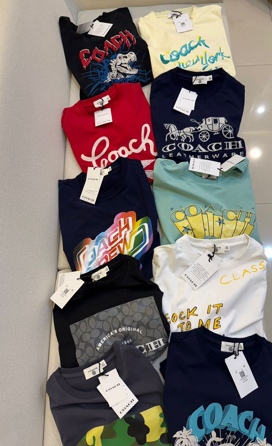 Coach Premium Quality Cotton Round Neck Half Sleeve Men&#39;s T-shirt - 75 Pc