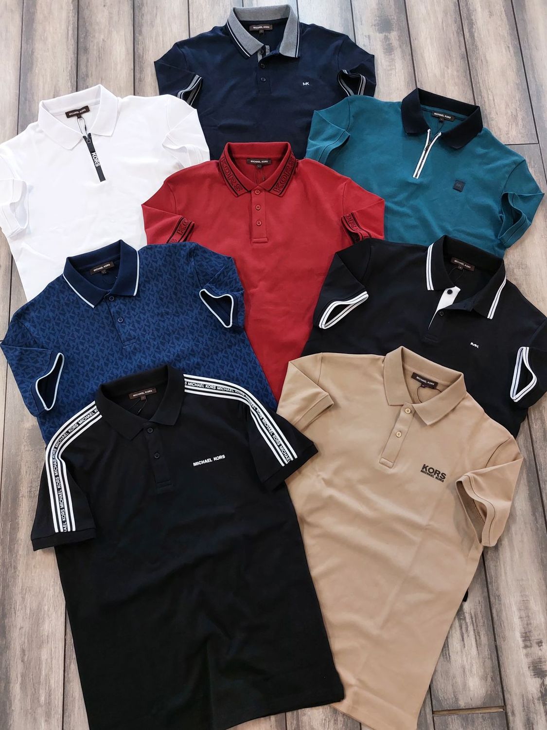 ​Micheal Kors Premium Quality Collar Neck Half Sleeve Men&#39;s T-shirt - 68 Pc