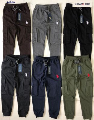 Us Polo Assn Premium Quality Cotton Kids Cargo Joggers - 38 Pc