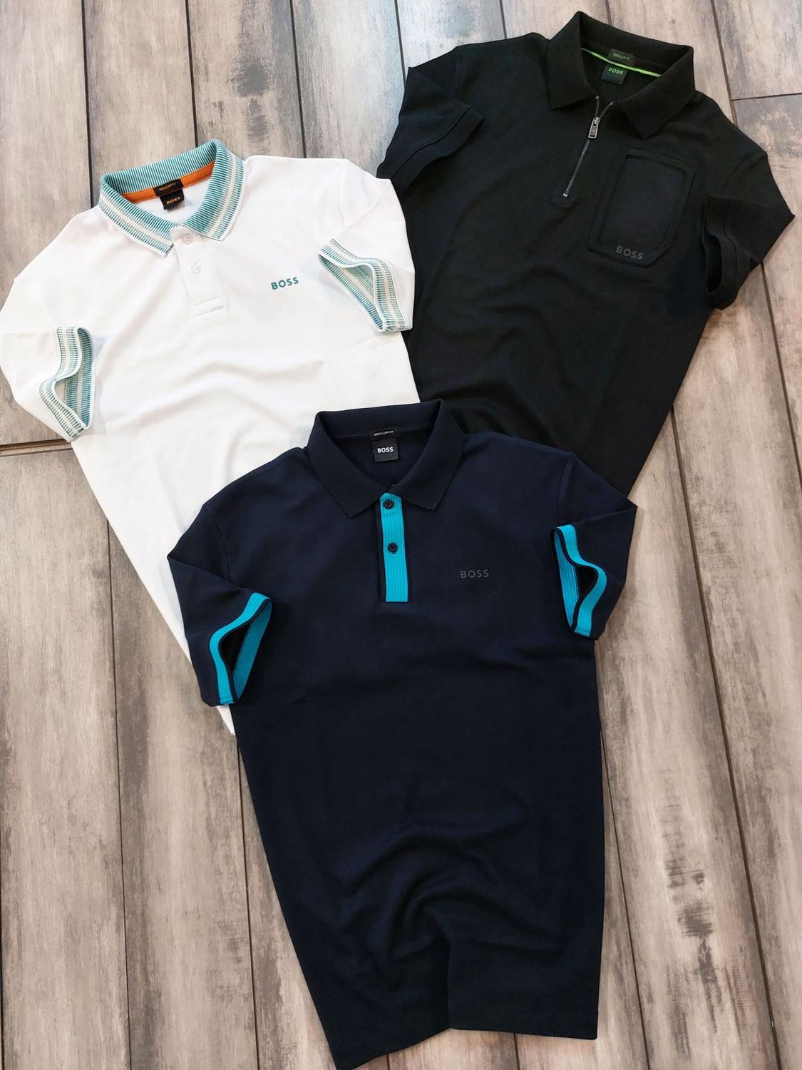 ​Boss Premium Quality Collar Neck Half Sleeve Men&#39;s T-shirt - 52 Pc