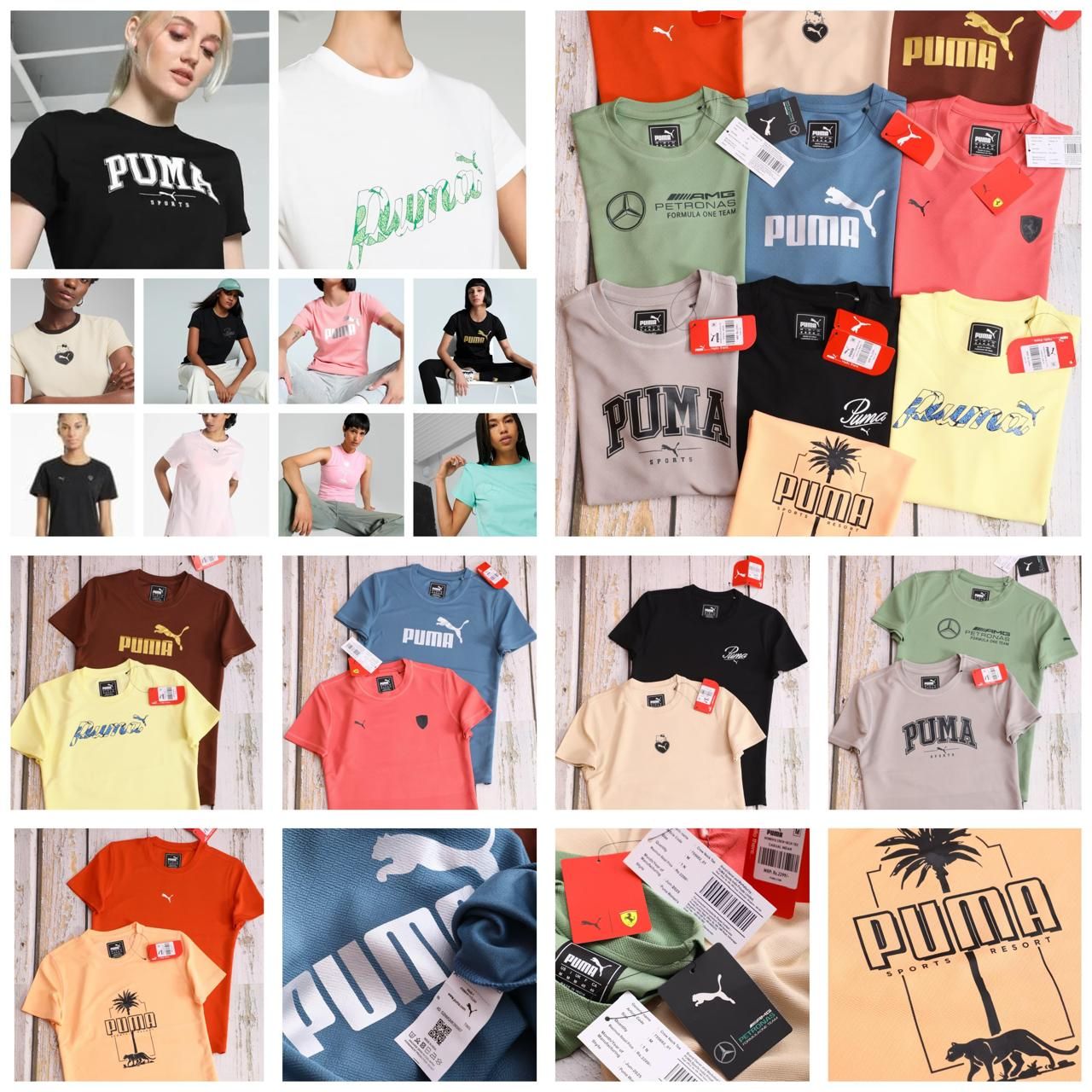 PUMA  Premium Quality 4way Lycra Dry-Fit ​Women&#39;s T-shirt - 43 Pc