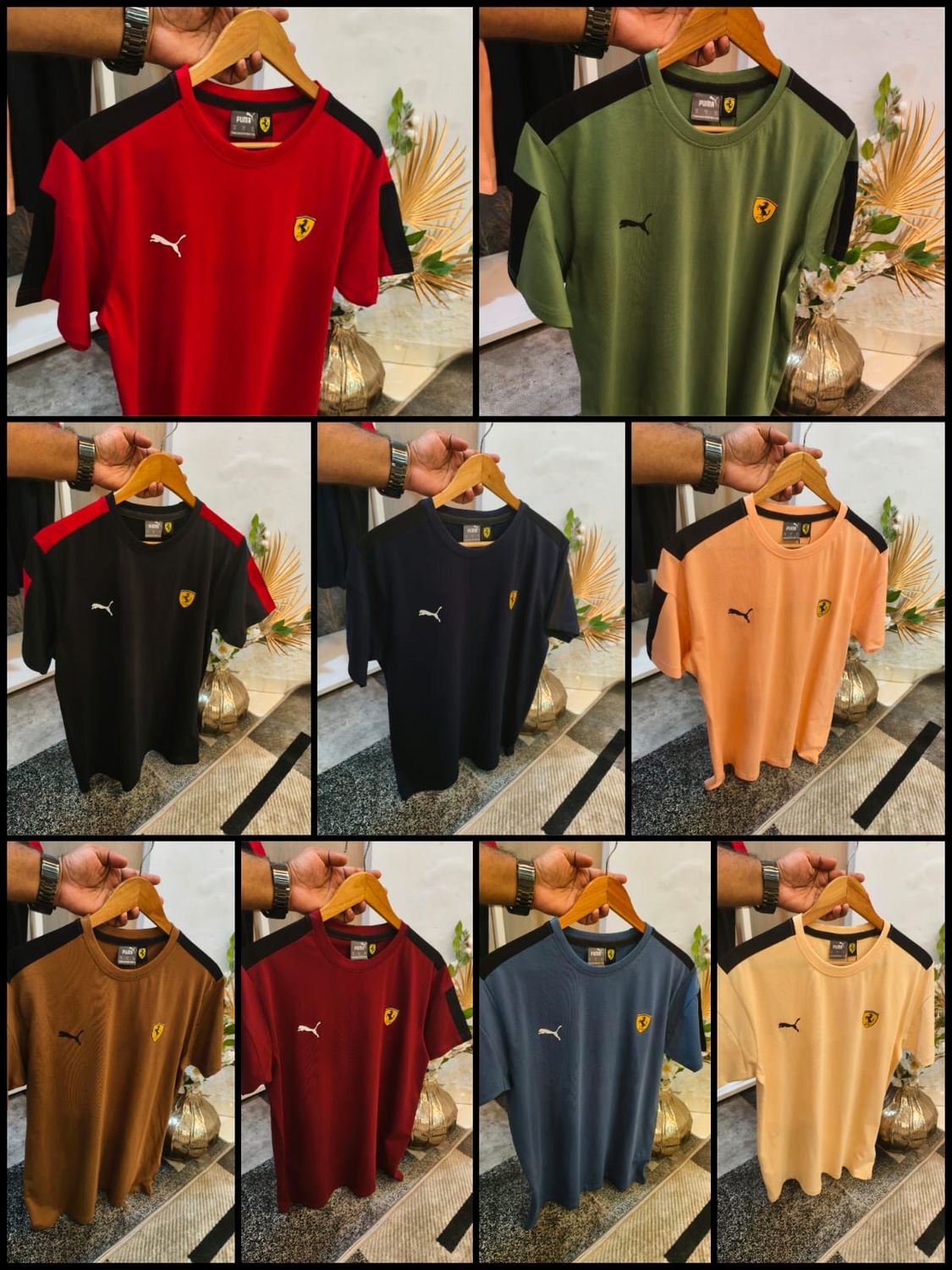 PUMA/FERRARI Premium Quality Round Neck Half Sleeve Men&#39;s T-shirt - 41 Pc