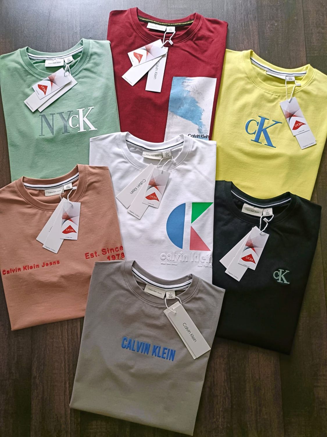​Calvin Klein Premium Quality Lycra Round Neck Half Sleeve Men&#39;s T-shirt - 61 Pc