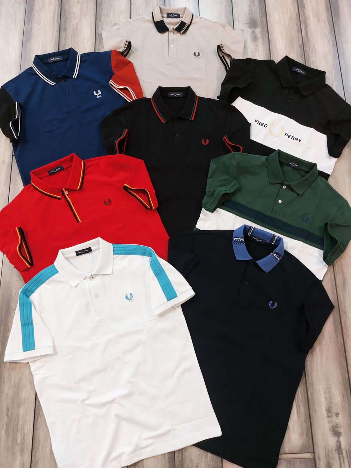 Fred Perry Premium Qualitty Collar Neck Half Sleeve Men’s Polo T-Shirts - 60 Pc