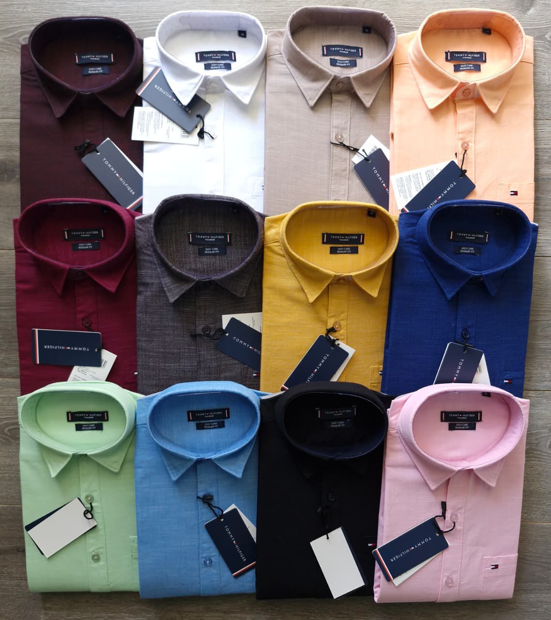​TOMMY HILFIGER Premium Quality Cotton Linen Full Sleeve Men&#39;s Shirt - 50 Pc
