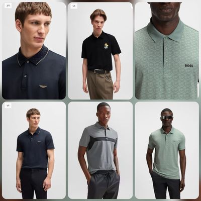 Hugo Boss Premium Quality Collar Neck Half Sleeve Men&#39;s Polo T-shirt - 61 Pc