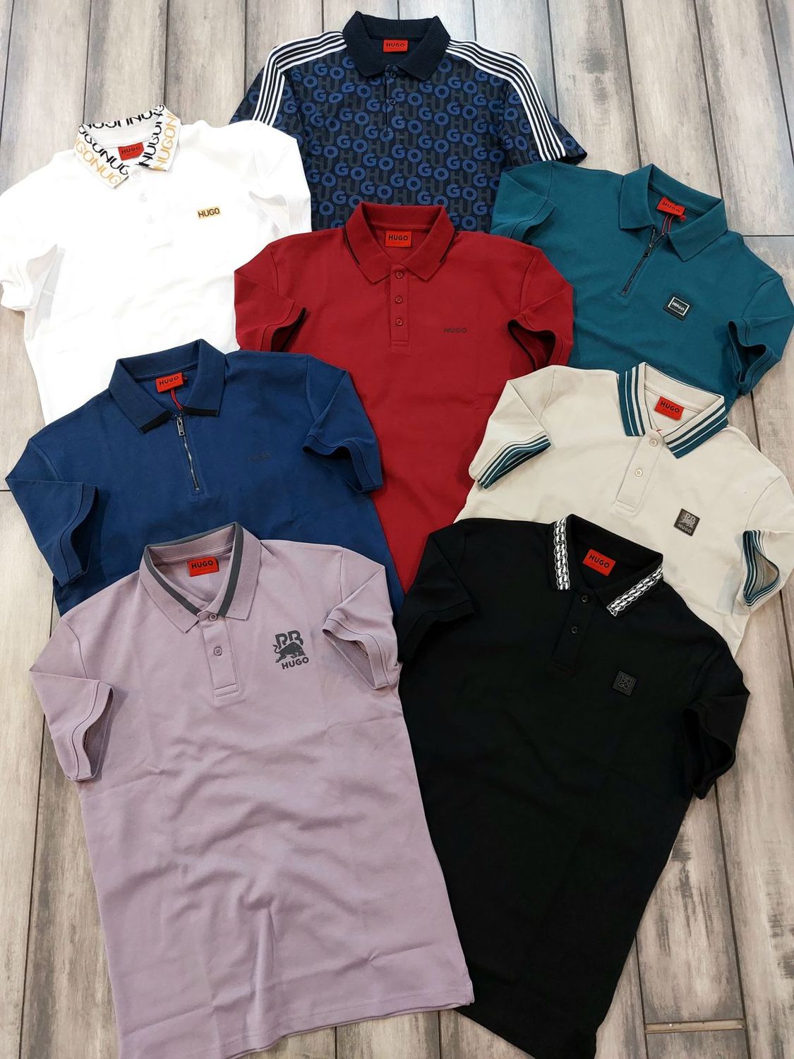 ​HUGO Premium Quality Collar Neck Half Sleeve Men&#39;s Polo T-shirt - 68 Pc