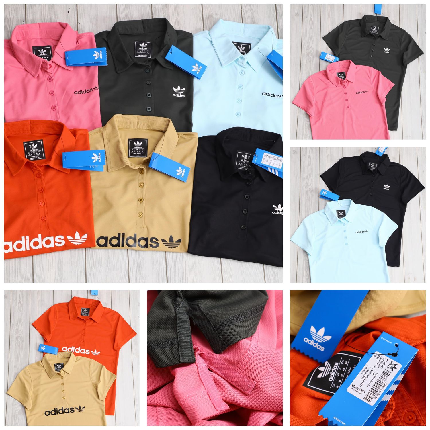 Adidas Premium Quality Collar Neck Half Sleeve Women&#39;s T-shirt - 56 Pc