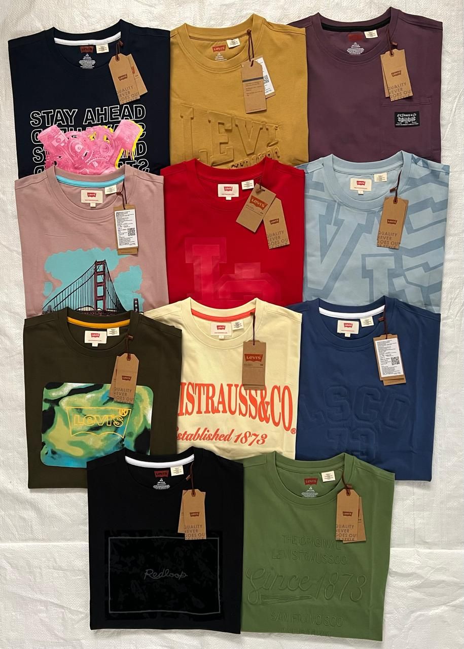 ​LEVIS Premium Quality Cotton Round Neck Half Sleeve Men&#39;s T-shirt - 78 Pc