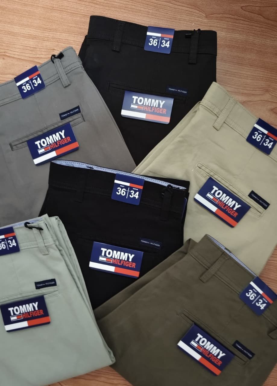 Tommy Hilfiger Premium Quality Cotton Lycra Big Size Men&#39;s Pant - 50 Pc