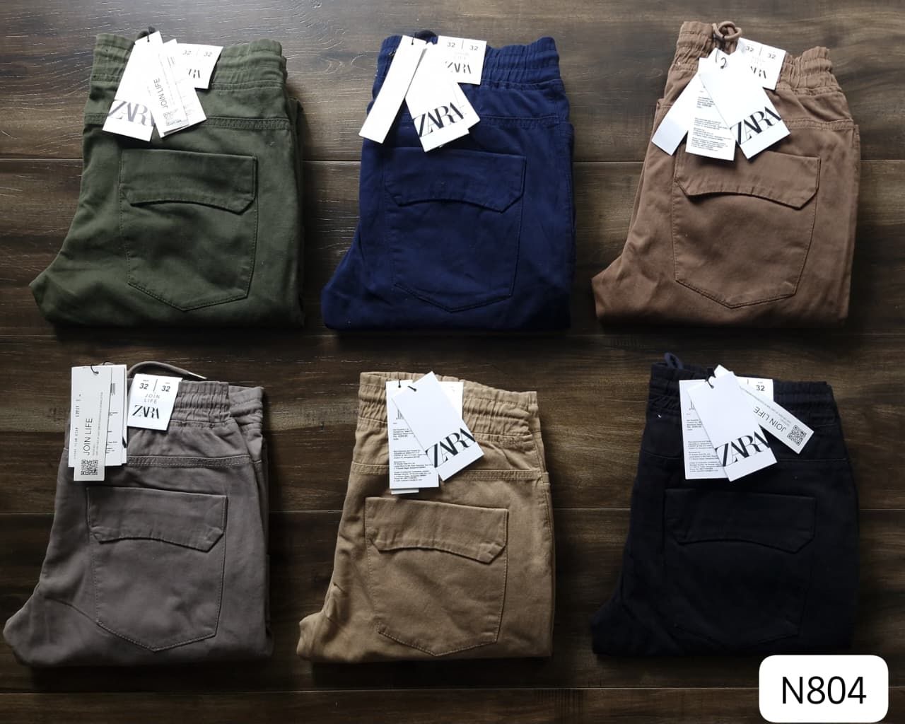 ZARAMAN Premium Quality Cotton Lycra Men&#39;s Cargo Joggers - 39 Pc