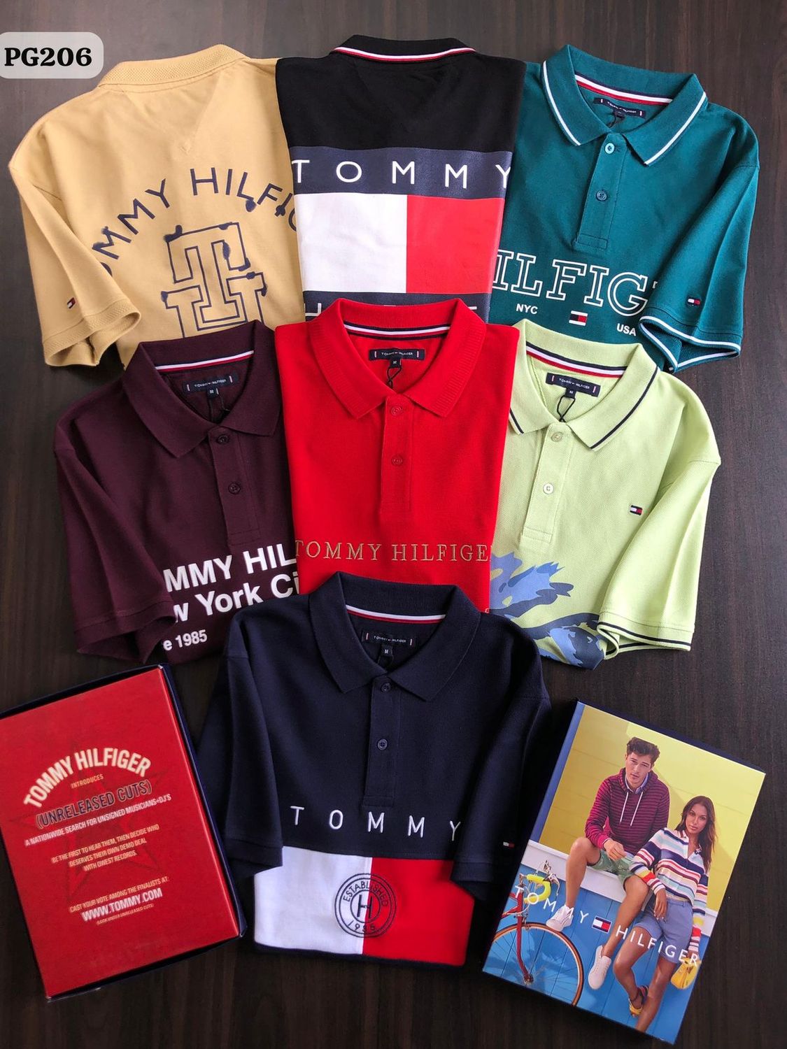 Tommy Hilfiger Premium Quality Collar Neck Half Sleeve Men&#39;s T-shirt - 66 Pc