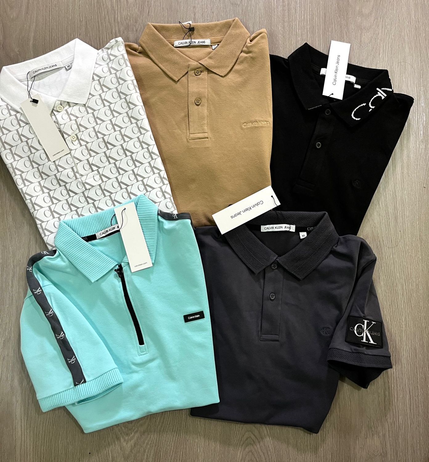​CALVIN KLEIN Premium Quality Lycra Collar Neck Half Sleeve Men&#39;s Polo T-shirt - 45 Pc