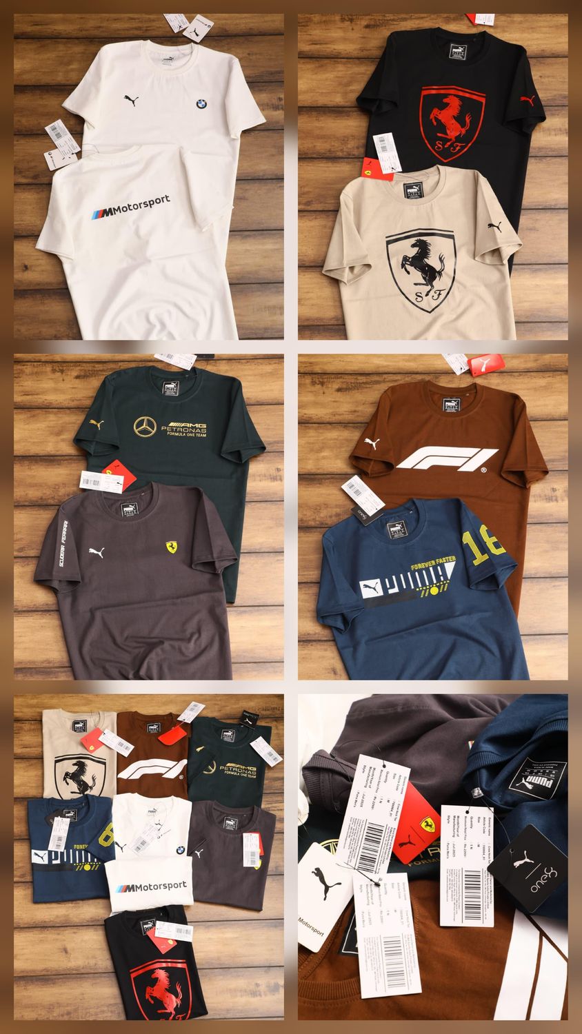 ​PUMA Premium Quality Cotton Round Neck Half Sleeve  Men&#39;s T-shirt - 62 Pc